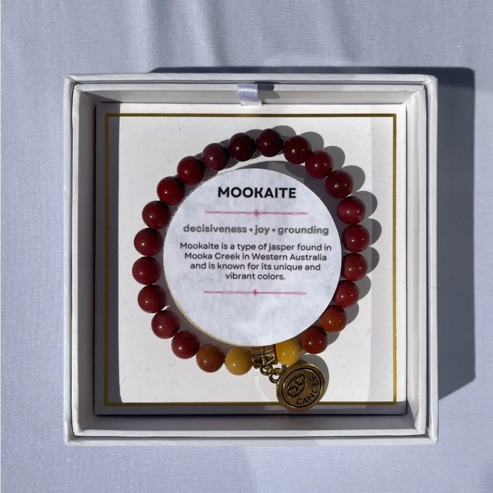 Mookaite Cancer Zodiac Beaded Bracelet - Picture 6 of 6